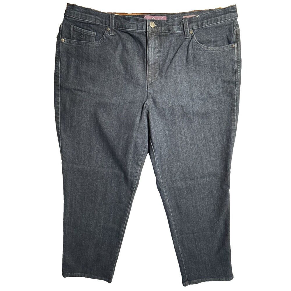 Gloria Vanderbilt Womens Size 20W Pants Denim Short 28" Inseam Portland Amanda